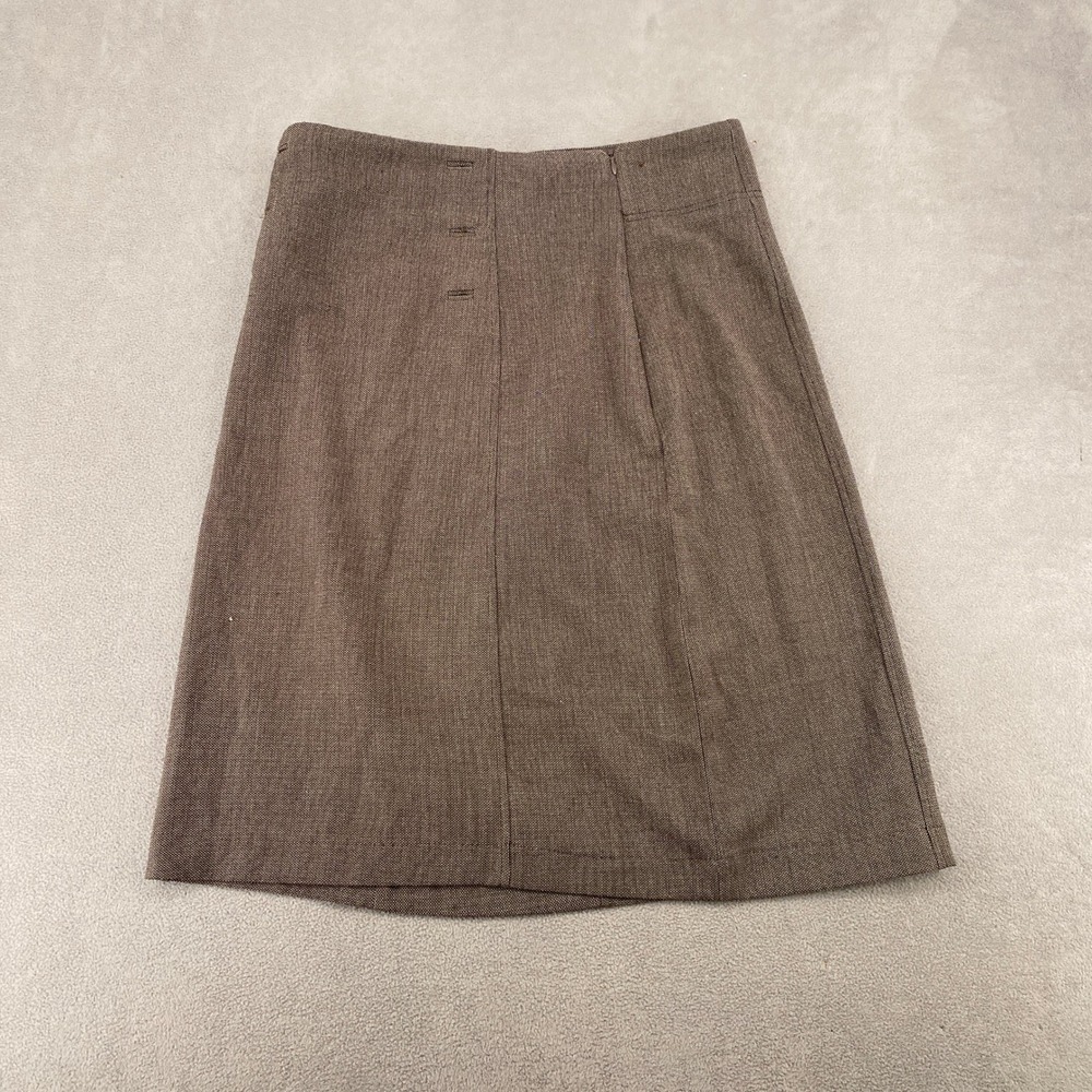 Grace Elements Brown Textured A-Line Knee Length Skirt Size 14 Professional Wear
